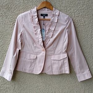 Talbots The Grace Fit Ruffle Jacket Blazer 6p